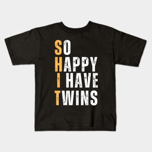 So Happy I Have Twins Kids T-Shirt